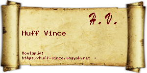 Huff Vince névjegykártya